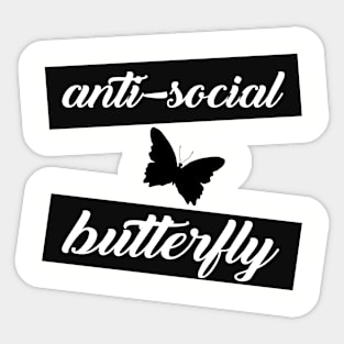 Anti-Social Butterfly Sticker